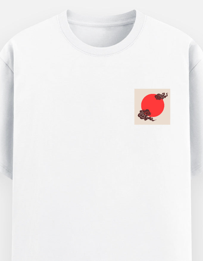 Unisex Basic T-Shirt - Red sun & cloud feel